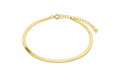 Silken Line Flat Snake Chain Bracelet in 18ct Yellow Gold