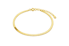 Silken Line Flat Snake Chain Bracelet in 18ct Yellow Gold