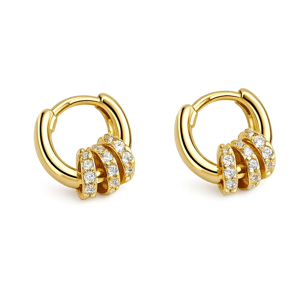 Ripple Lab-Grown Diamond Huggie Earrings