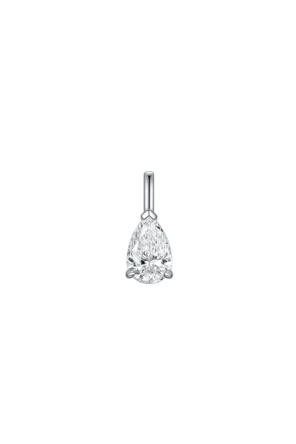 Solitaire 1.00ct Pear-Cut Lab-Grown Diamond Pendant