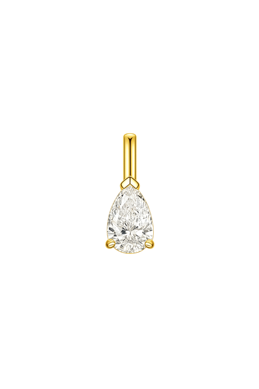 Solitaire 1.00ct Pear-Cut Lab-Grown Diamond Pendant