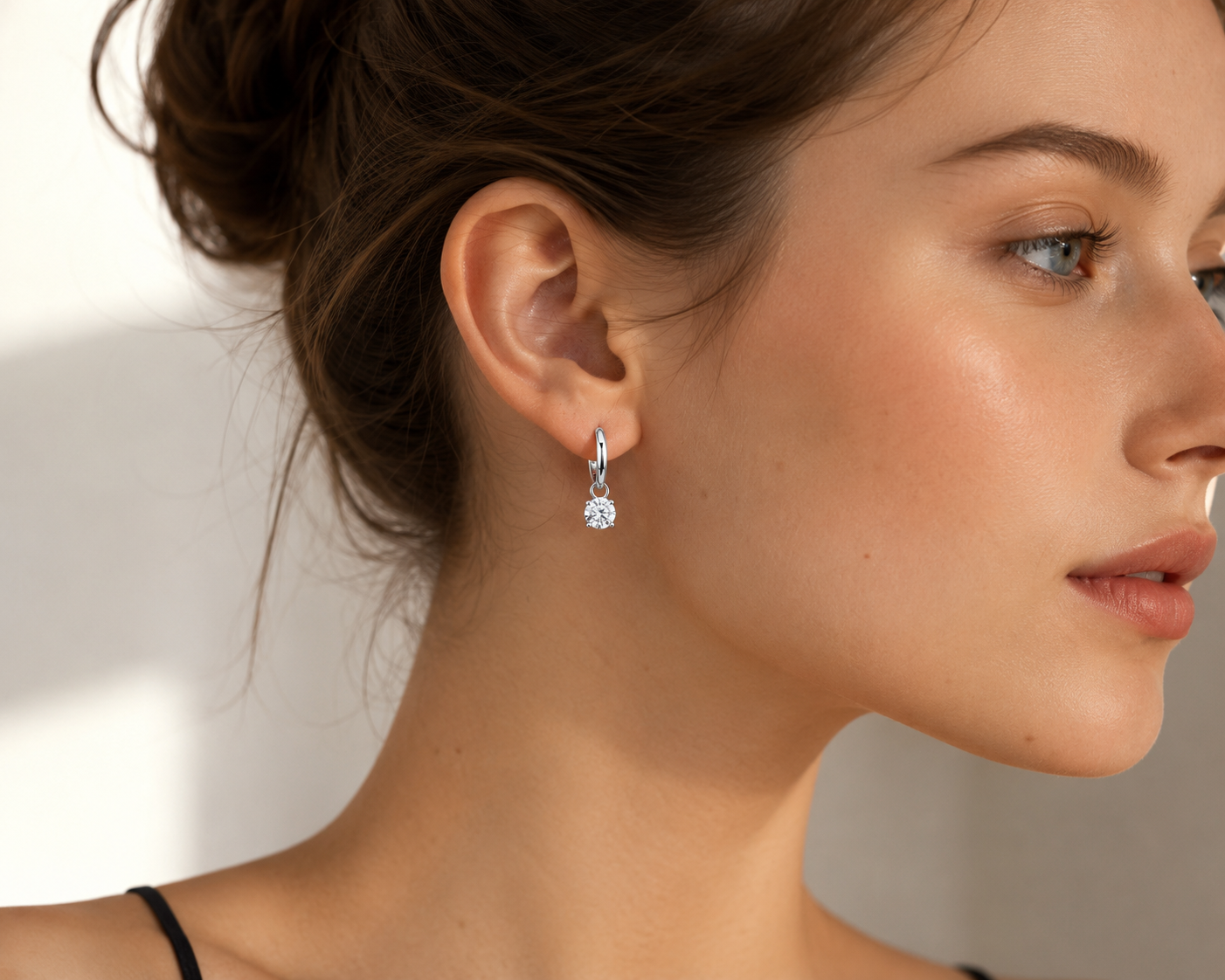 Sway 0.30ct Lab-Grown Diamond Drop Huggie Earrings