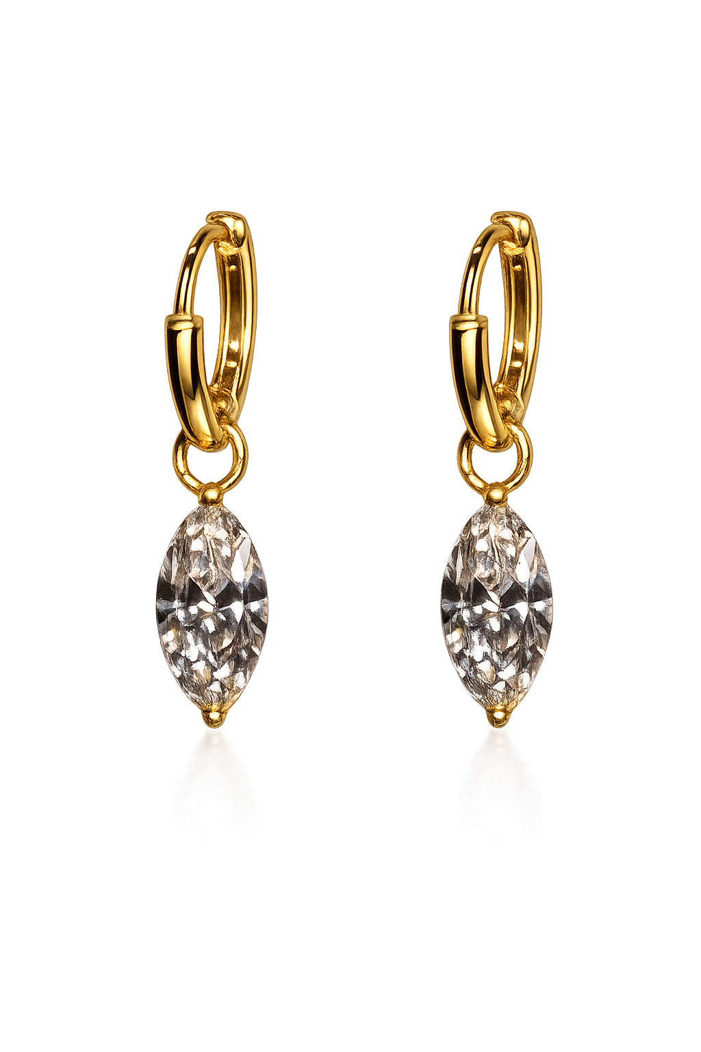 Lightfall Marquise Huggie Earrings