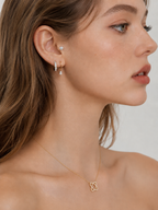 Lightfall Marquise Huggie Earrings