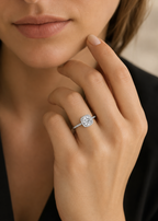 Halo Ring,Pt950