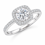 Halo Ring,Pt950